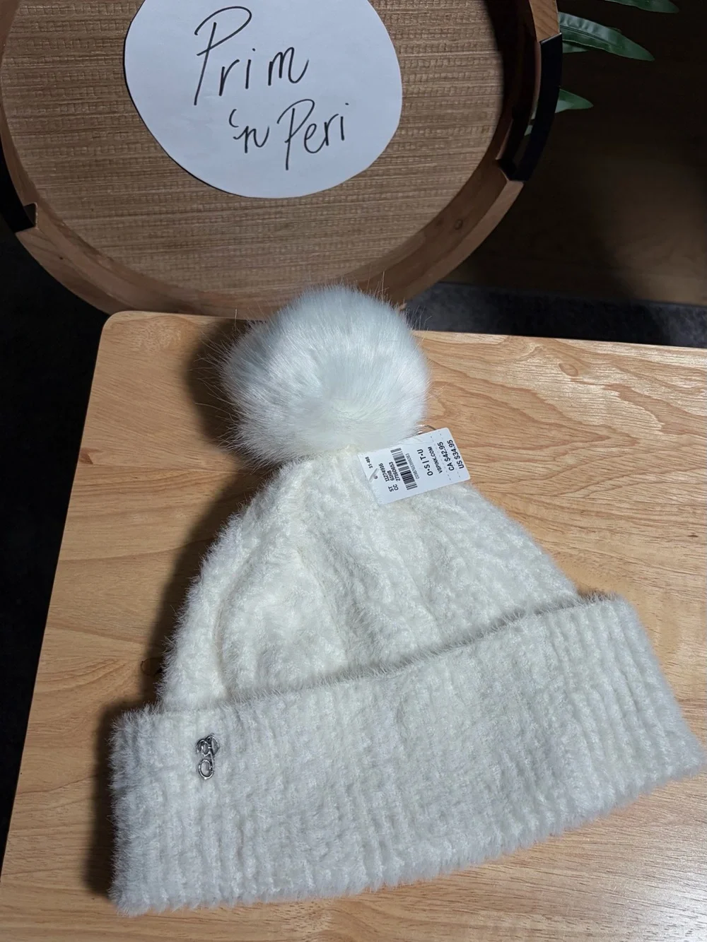 PINK Victoria’s Secret - Fuzzy “P” Beanie & Fingerless Gloves Winter SET